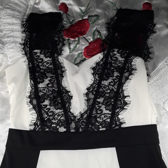 SheIn  Classuc Black and White Dress - Picture 2 of 7